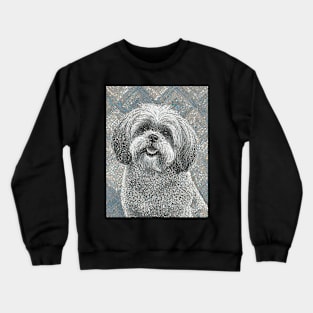 Dog Portrait - Lhasa Apso Crewneck Sweatshirt